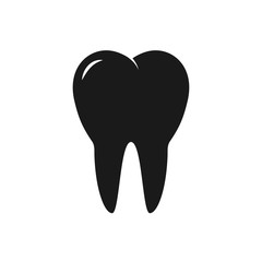 tooth icon vector logo template in trendy flat style