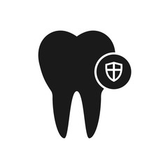 tooth icon vector logo template in trendy flat style