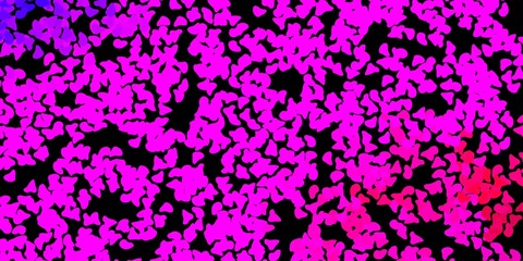 Dark purple, pink vector template with abstract forms.
