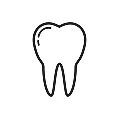 tooth icon vector logo template in trendy flat style