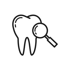 tooth icon vector logo template in trendy flat style