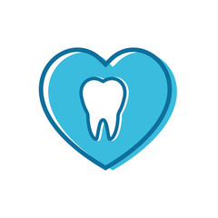 tooth icon vector logo template in trendy flat style