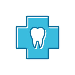 tooth icon vector logo template in trendy flat style