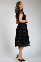 Fototapeta premium beautiful girl posing in black dress