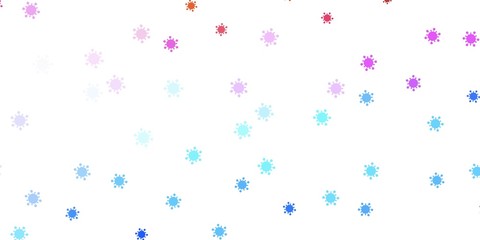 Light multicolor vector background with covid-19 symbols.