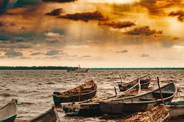 Naklejka premium old fishing boat