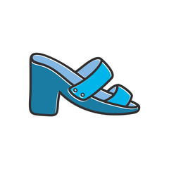 shoes icon, women shoes, footwear icon in trendy flat design