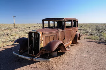 Fotobehang Old rusty car in Route 66, Arizona © Sea Salt