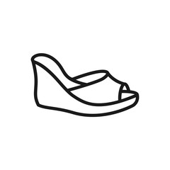 shoes icon, women shoes, footwear icon in trendy flat design