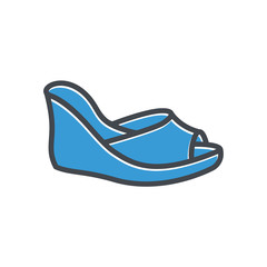 shoes icon, women shoes, footwear icon in trendy flat design