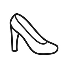 shoes icon, women shoes, footwear icon in trendy flat design