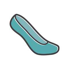 shoes icon, women shoes, footwear icon in trendy flat design