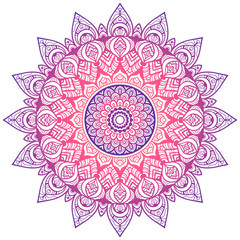 Vector round abstract circle. Mandala style. Decorative element, colored circular design element.