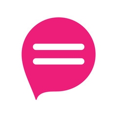 Chat icon. Dialog text on white background Vector illustration