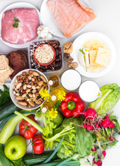 Food for a balanced diet and body building