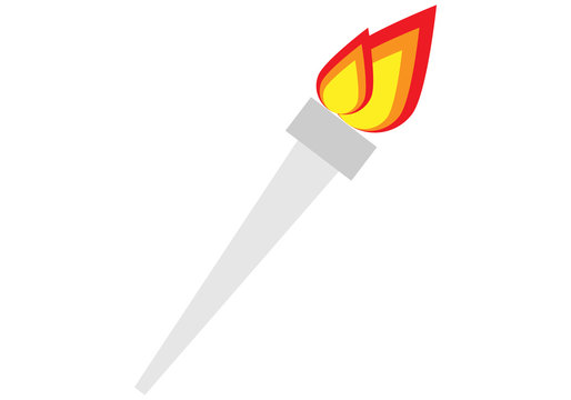 Antorcha de los juegos ol&iacute;mpicos sobre fondo blanco.