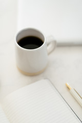 Minimalist lifestyle desk workspace