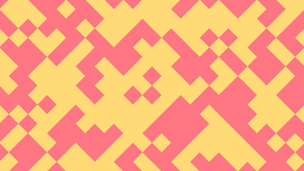 Abstract geometric background with red, yellow and pink polygons.