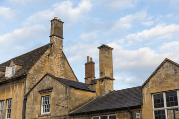 Fototapeta premium stone facades and roof of house in England