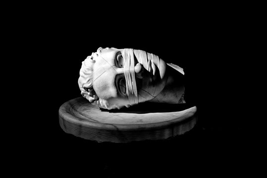 a marble head