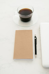 Minimalist lifestyle desk workspace