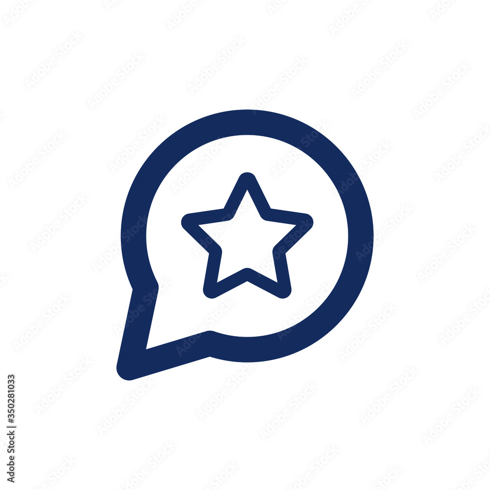 Poster review line vector minimalistic icon. star choice vector symbol. feedback icons set for web design. 