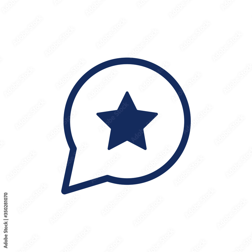 Poster review line vector minimalistic icon. star choice vector symbol. feedback icons set for web design. 