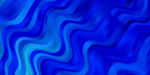 Obraz premium Light BLUE vector background with lines. Brand new colorful illustration with bent lines. Smart design for your promotions.
