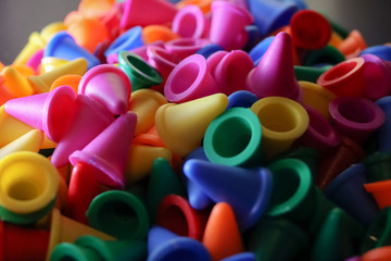 colored cones plastic toys