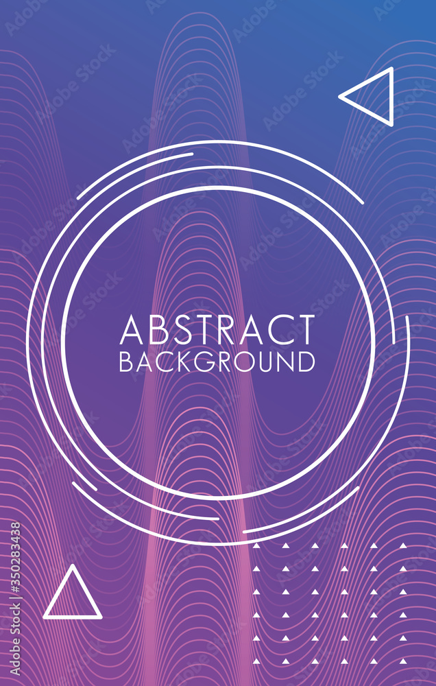 Poster circular frame in colorful abstract background