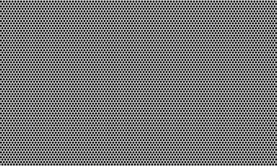 Aluminum surface with honeycomb shaped hexagonal holes for wallpaper or background black and white. 3D Rendering