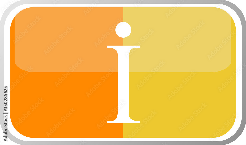 Poster info logo icon design template elements. information speech bubble sign icon . letter i web button s