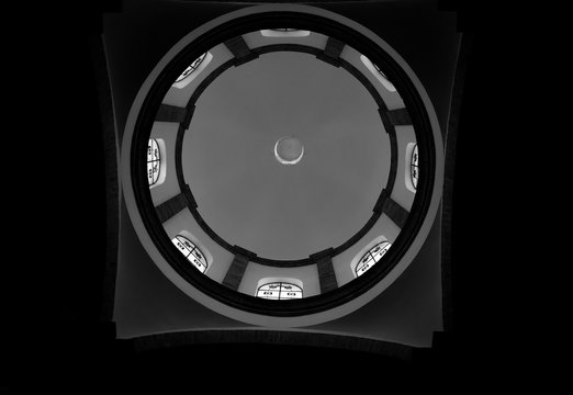 Tequisquian, Queretaro /Mexico - Nov 2017
Church Dome of Tequisquiapan Mexican town seen from inside