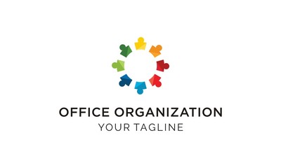 simple modern office organization logo design