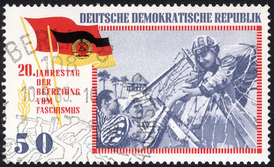 Postage stamps of the Deutsche Demokratische Republik. Stamp printed in the Deutsche Demokratische Republik. Stamp printed by Deutsche Demokratische Republik.