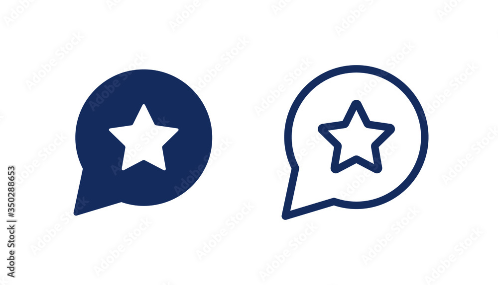 Poster review line vector minimalistic icon. star choice vector symbol. feedback icons set for web design. 