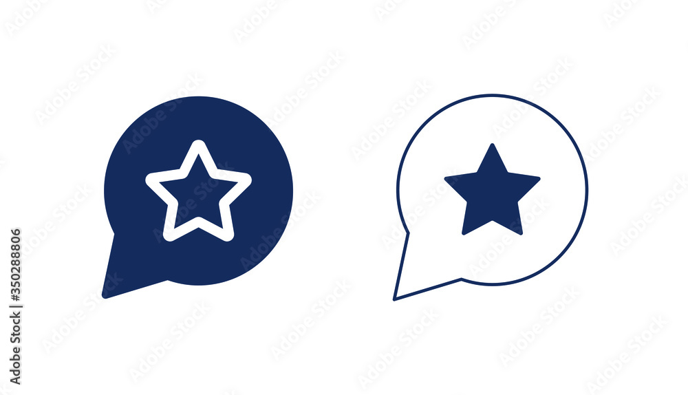 Poster review line vector minimalistic icon. star choice vector symbol. feedback icons set for web design. 