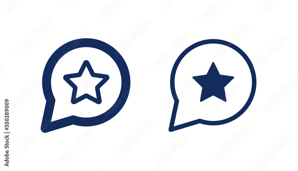 Poster review line vector minimalistic icon. star choice vector symbol. feedback icons set for web design. 