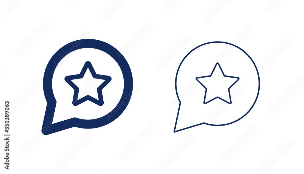 Poster review line vector minimalistic icon. star choice vector symbol. feedback icons set for web design. 
