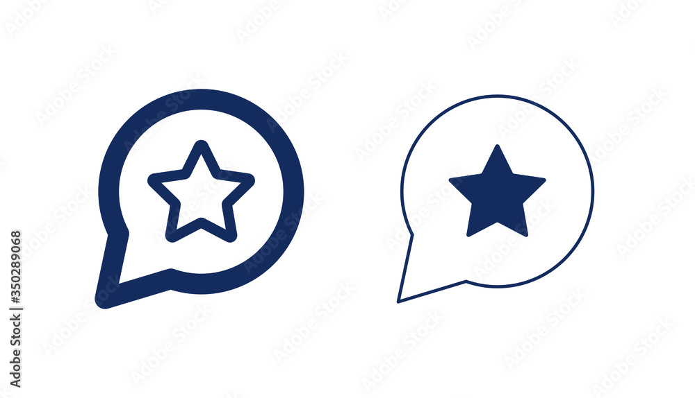 Poster review line vector minimalistic icon. star choice vector symbol. feedback icons set for web design. 