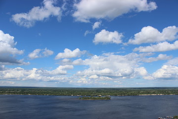 clouds over the river