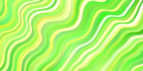 Fototapeta premium Light Green, Yellow vector backdrop with bent lines.