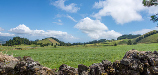 Walk on the Azores archipelago. Discovery of the island of Sao Miguel, Azores.