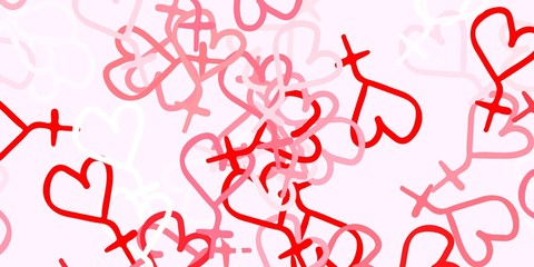 Light Red vector pattern with feminism elements.