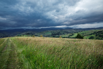 Obraz premium The Carpathians are a beautiful country of mountains. Carpathians are located in Ukraine. In the Carpathians, beautiful nature and many good people.