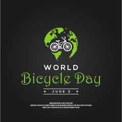 Happy World Bicycle Day Vector Design Illustration For Celebrate Moment