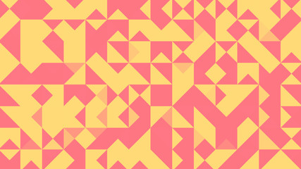 Abstract geometric background with red, yellow and pink polygons.
