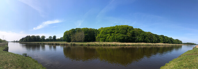 Panorama from the Twente canal around Goor