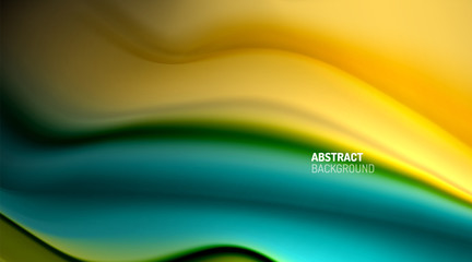 Liquid colors fluid gradients on black background