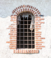 Original medieval wooden door; photo taken in Italy